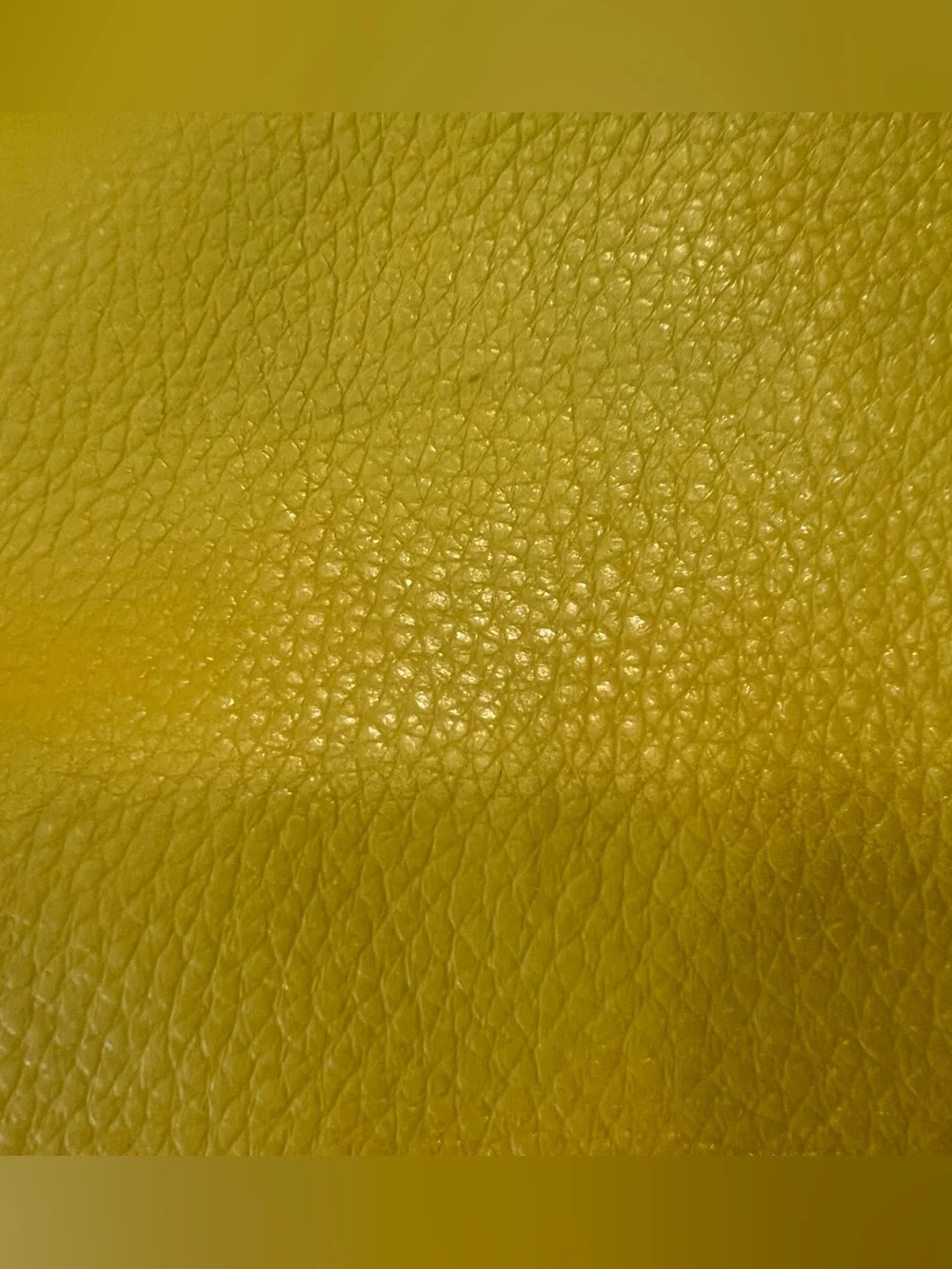 Michael Kors Bright Yellow Leather Tote with Tan Straps